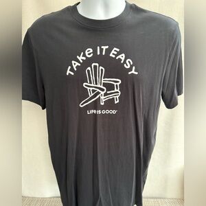 Life Is Good Black 'Take It Easy' Short-Sleeve Graphic Tee